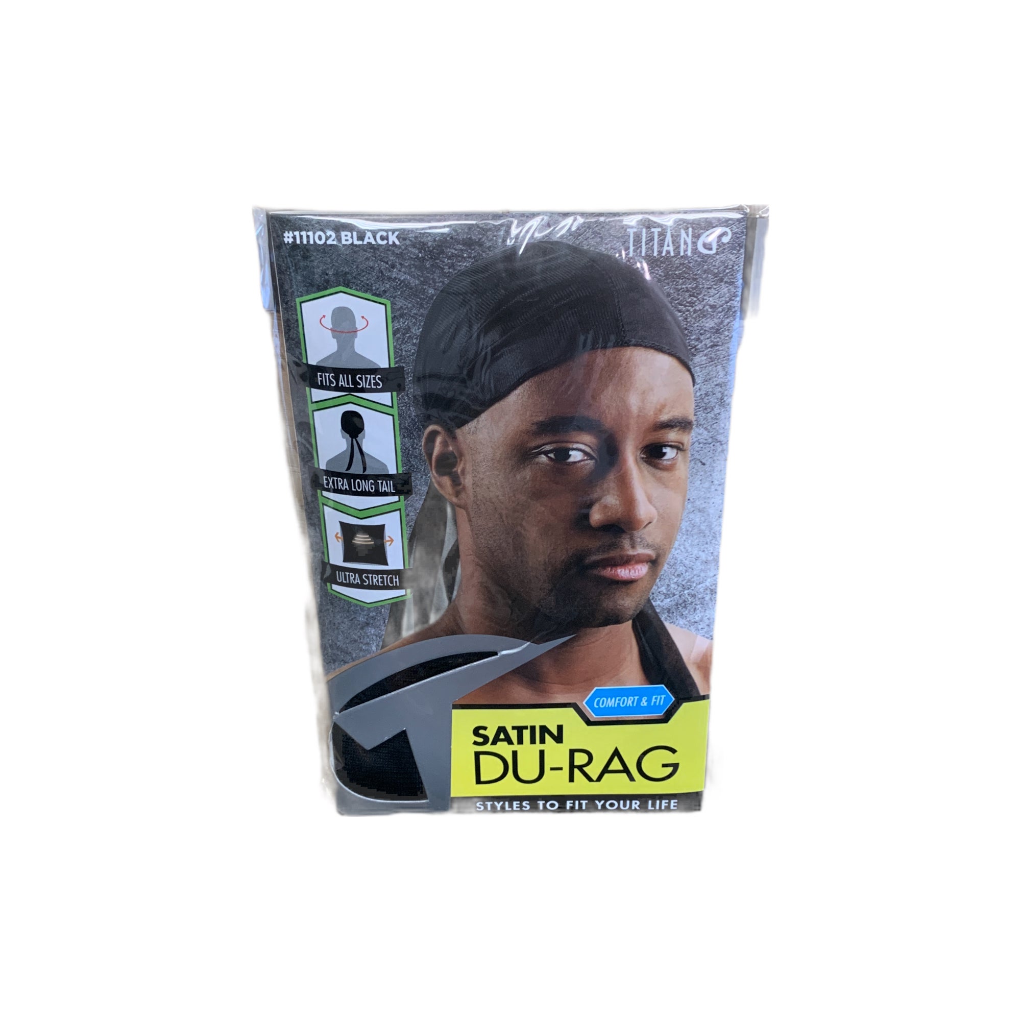 Titan Satin Durag Black